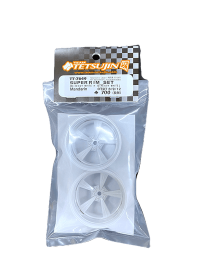 Packaging of Tetsujin 1/10 Mandarin Style Wheel Set, adjustable offset for RC cars