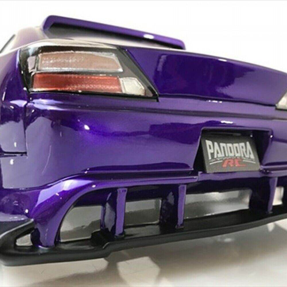 Detailed close-up of the Pandora Nissan Silvia S15 Raijin RC bodyshell, highlighting the intricate design and features PAB-3195