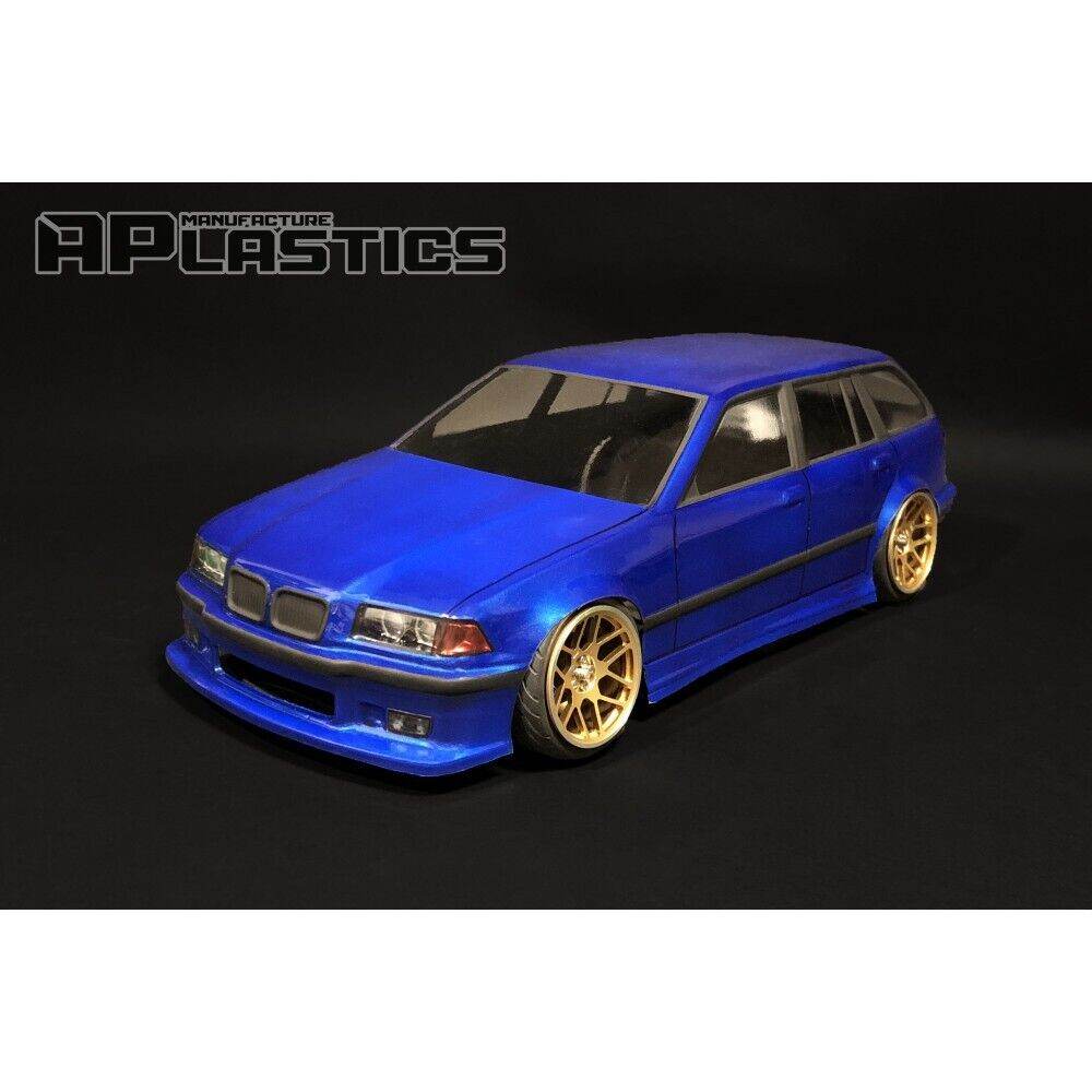 bmw e36 touring rc drift body shell 1/10 aplastics wagon
