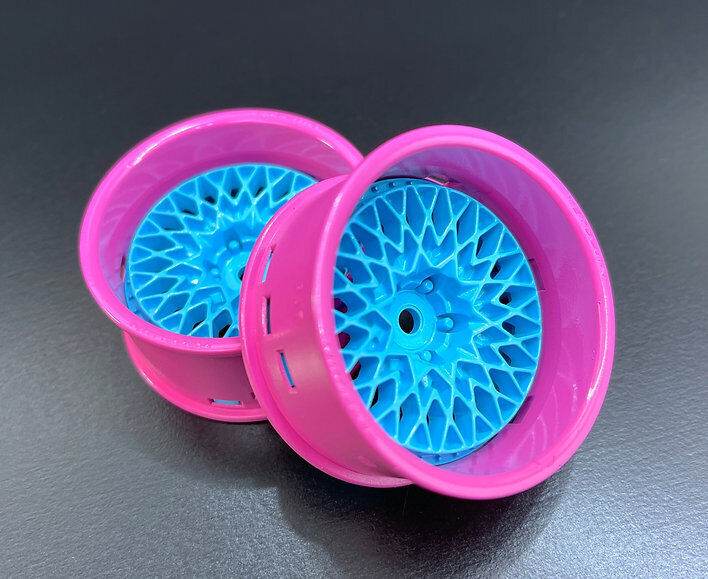 Tetsujin 1/10 Gran Seeker Style Wheel Set with adjustable offsets (5mm, 8mm, 11mm) for RC drift cars TT-8107