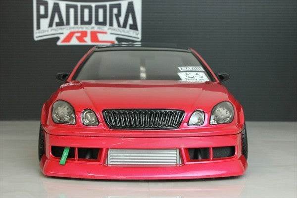 pandora toyota aristo bn sports rc bodyshell unpainted 1-10 scale front view