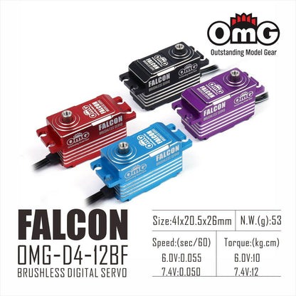 OMG FALCON Low Profile High Torque Brushless Metal Servo for High Performance RC Vehicles
