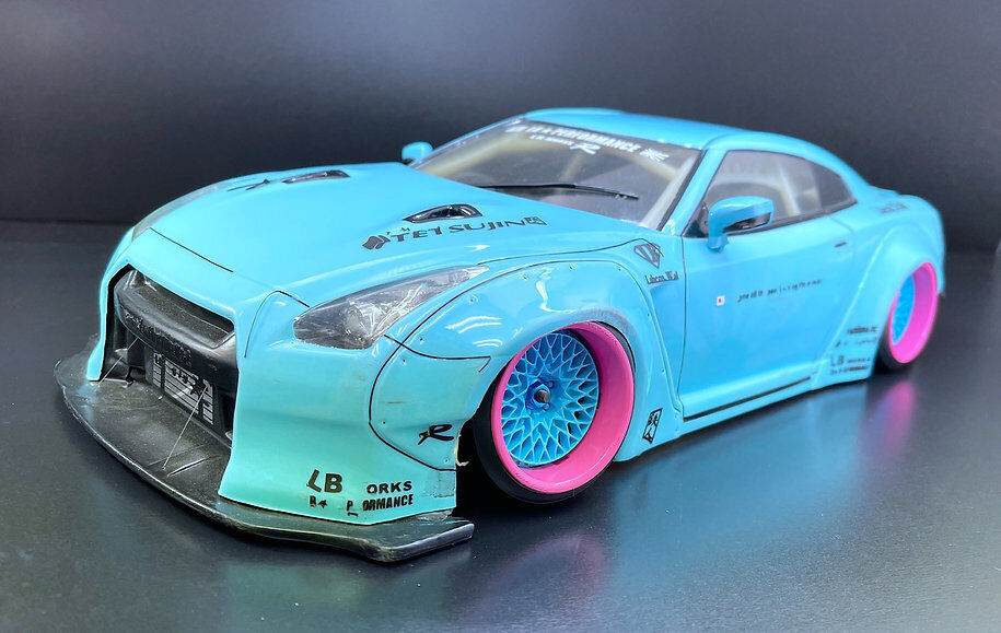 Tetsujin 1/10 Gran Seeker Style Wheel Set with adjustable offsets (5mm, 8mm, 11mm) for RC drift cars 