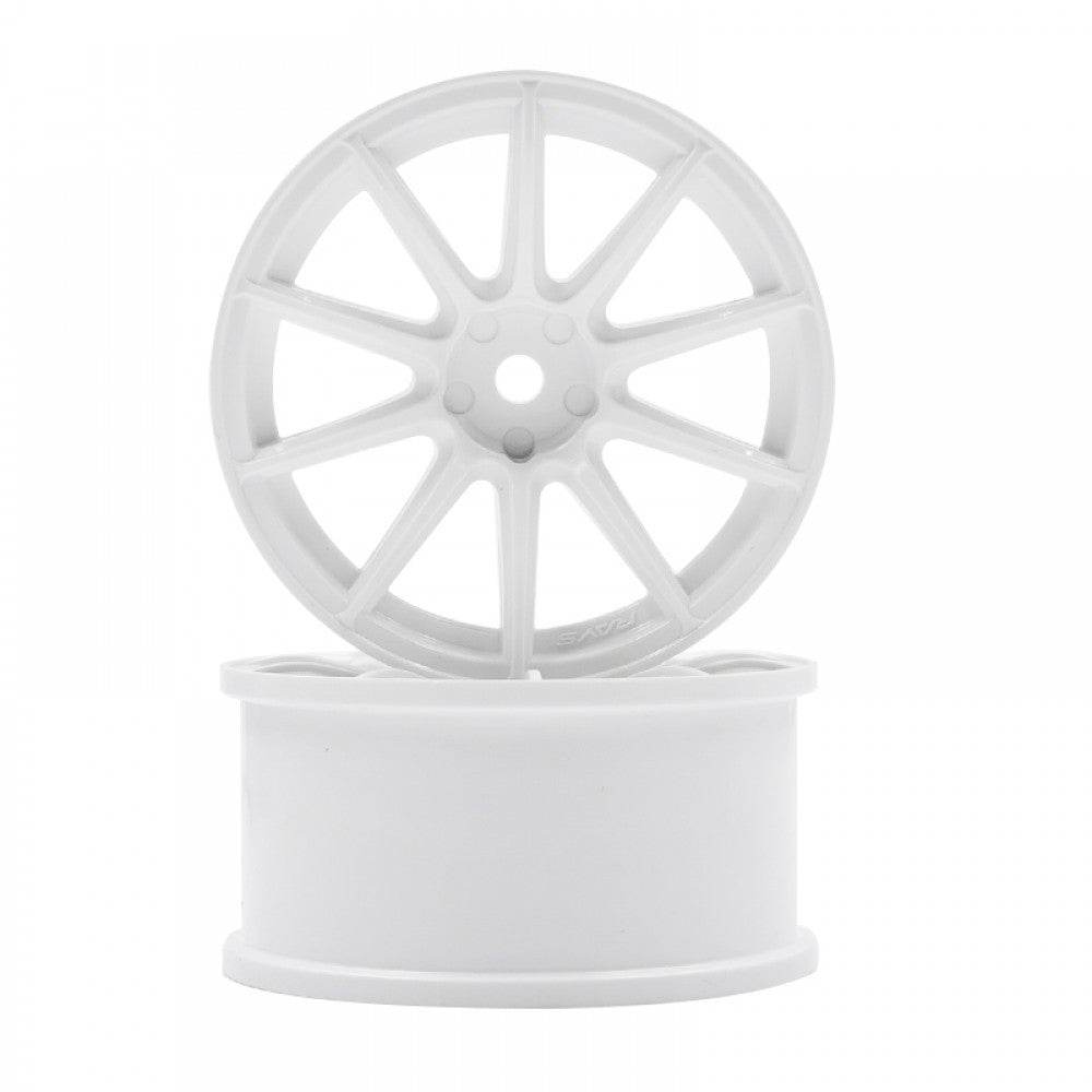 Overdose 1/10 RC Drift Wheels Gram Lights Rims 5mm White - (2pcs)