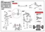 Close-up of MST Steering Rack & Wiper Arm Set #210700 for enhanced RC drift car handling - Instruction Sheet