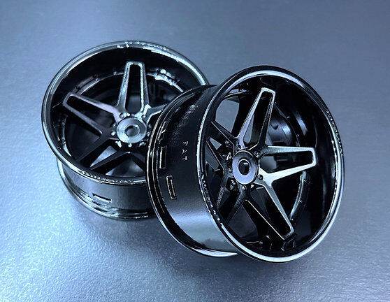 tetsujin southern cross rc wheels chrome orange star spoke design