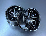 Tetsujin 1/10 Southern Cross Style Wheel Set with adjustable offsets (6mm, 9mm, 12mm) for RC drift cars - TT-8240