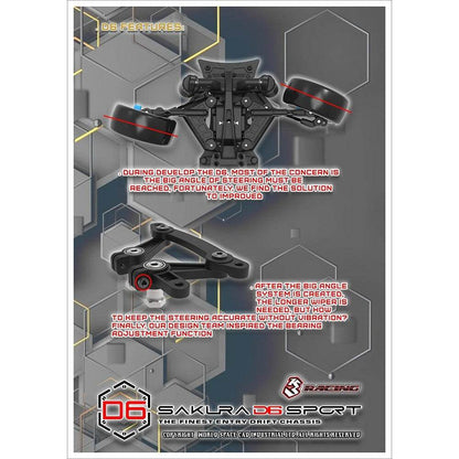 Sakura D6S RWD RC Drift Car - 3Racing 1/10 (Assembly Kit )
