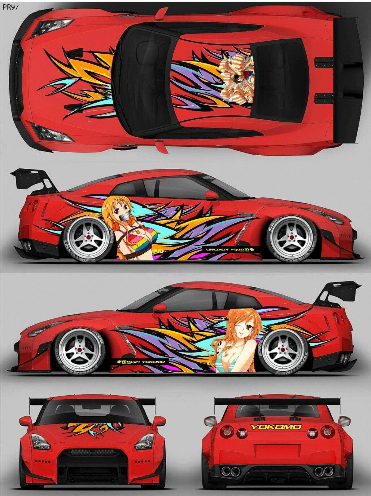 SticklabelRC 1:10 RC Car Body Shell Livery, Decal Sticker Graphics Set - 60+ Designs