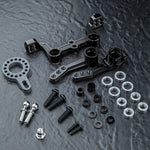 Close-up of MST Steering Rack & Wiper Arm Set #210700 for enhanced RC drift car handling - Black