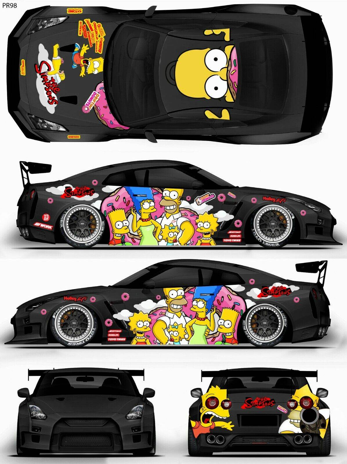 SticklabelRC 1:10 RC Car Body Shell Livery, Decal Sticker Graphics Set - 60+ Designs