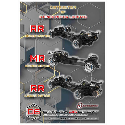 Sakura D6S RWD RC Drift Car - 3Racing 1/10 (Assembly Kit )