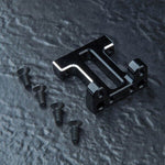 Close-up view of MST FRX Aluminium Front Bulkhead Tower Mount in Black, 210710BK