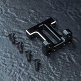 Close-up view of MST FRX Aluminium Front Bulkhead Tower Mount in Black, 210710BK