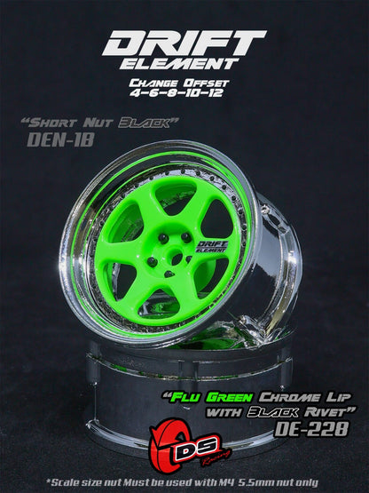 DS Racing RC drift wheels 1/10 adjustable offset rims DE-228 