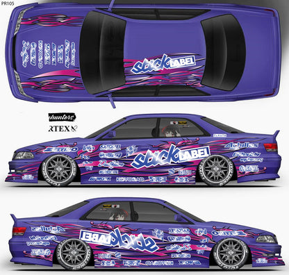 RC Car Livery Sticker Set - 1/10 Drift Body Decals (60 Designs)