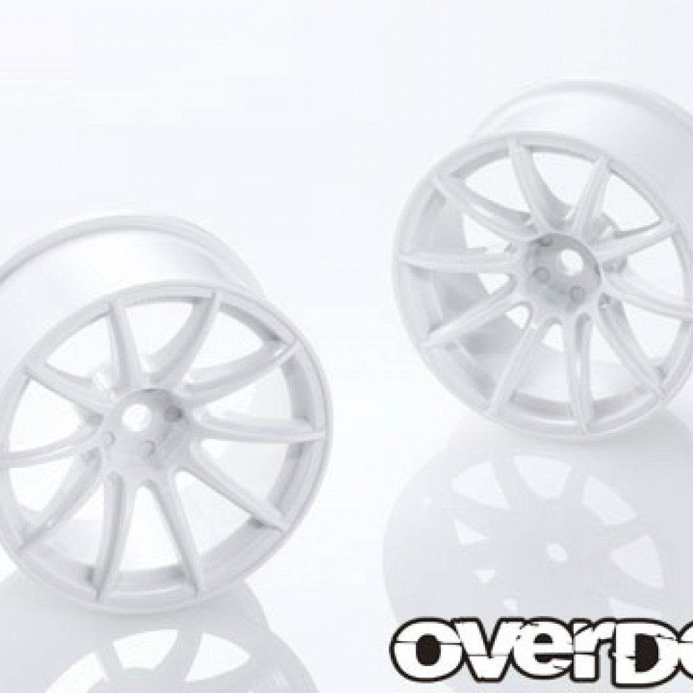 Overdose 1/10 RC Drift Wheels Gram Lights Rims 5mm White - (2pcs)