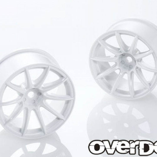 Overdose 1/10 RC Drift Wheels Gram Lights Rims 5mm White - (2pcs)