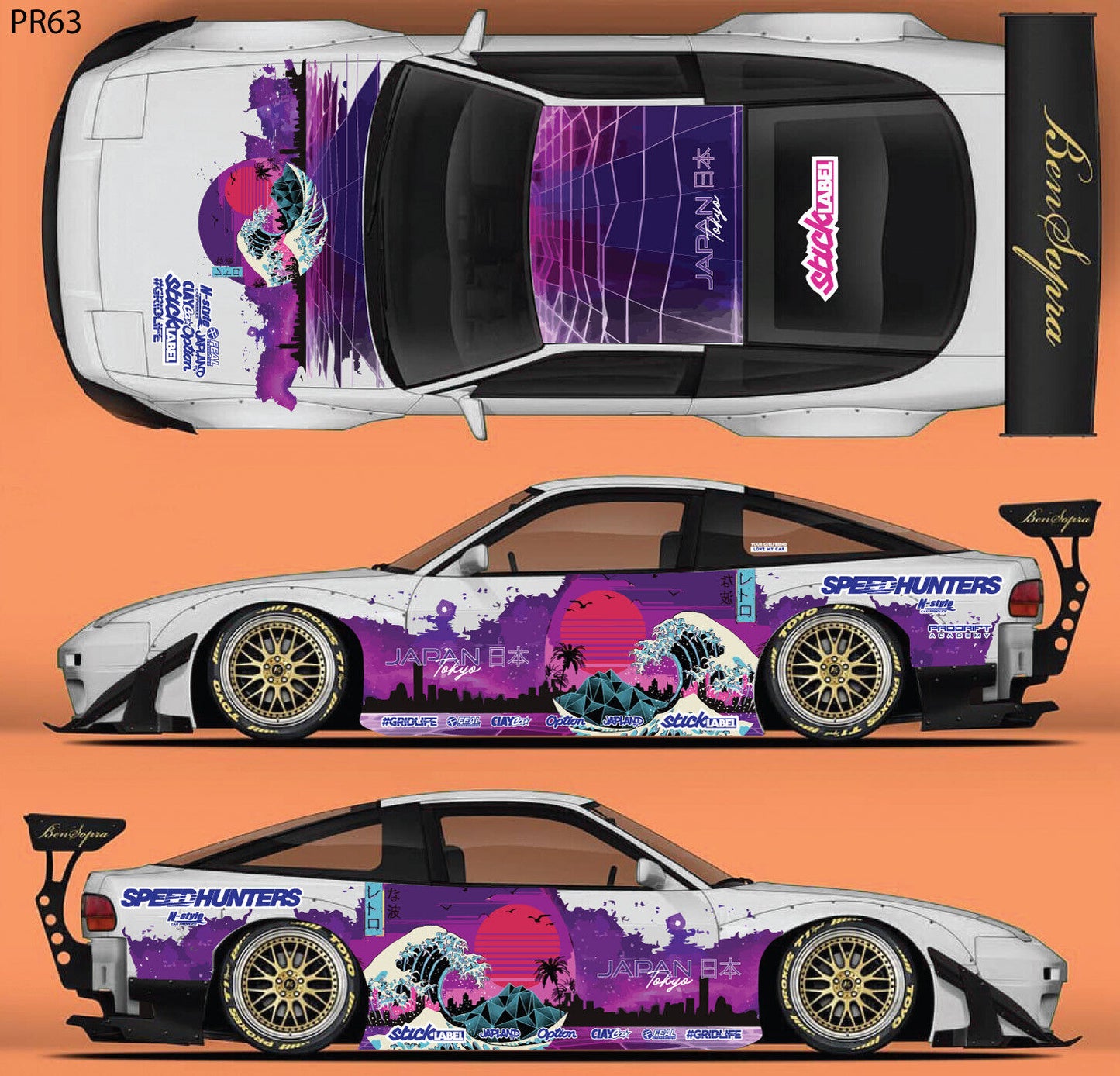 RC Car Livery Sticker Set - 1/10 Drift Body Decals (60 Designs)