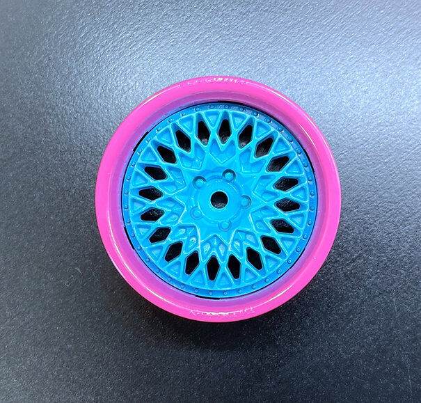 Tetsujin 1/10 Gran Seeker Style Wheel Set with adjustable offsets (5mm, 8mm, 11mm) for RC drift cars 