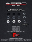 ds racing rc drift wheel inserts sloped face 1/10
