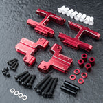 Close-up of MST THA Aluminium Rear Suspension Arm Set #210696 for enhanced durability in RC cars - Red