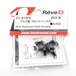 ReveD RDX Front Steering Hub/Knuckle Set, Aluminium, Black - D1-415FA