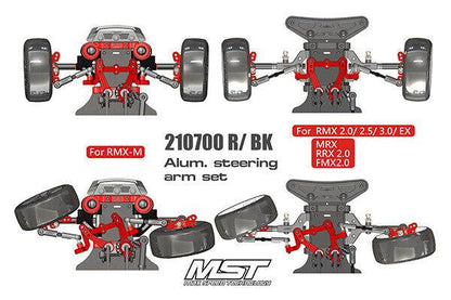 MST RMX Steering Rack Wiper Arm Set 210700 - Aluminium