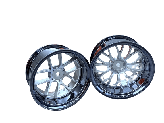 tetsujin jasmine rc drift wheels close-up real metal finish