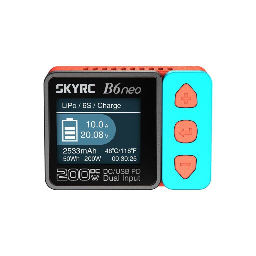 SkyRC B6 Neo DC Battery Charger, 200W, LIPO/LIHV/LiFe/NiMH - SK-100198-01