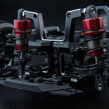 Close-up view of MST FRX Aluminium Front Bulkhead Tower Mount in Black, 210710BK