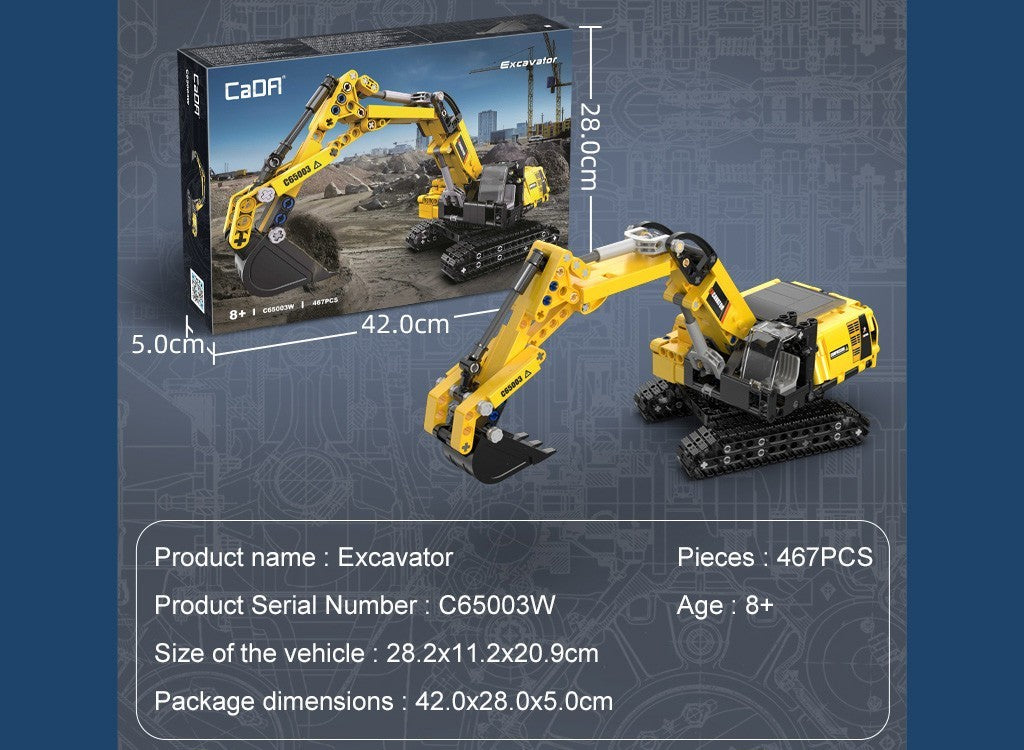 CaDA model building kit construction excavator 467 pieces - C65003