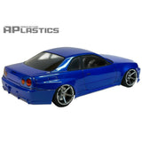 Aplastics 1:10 RC Nissan R34 GTR Body Shell, Clear Unpainted, 196mm