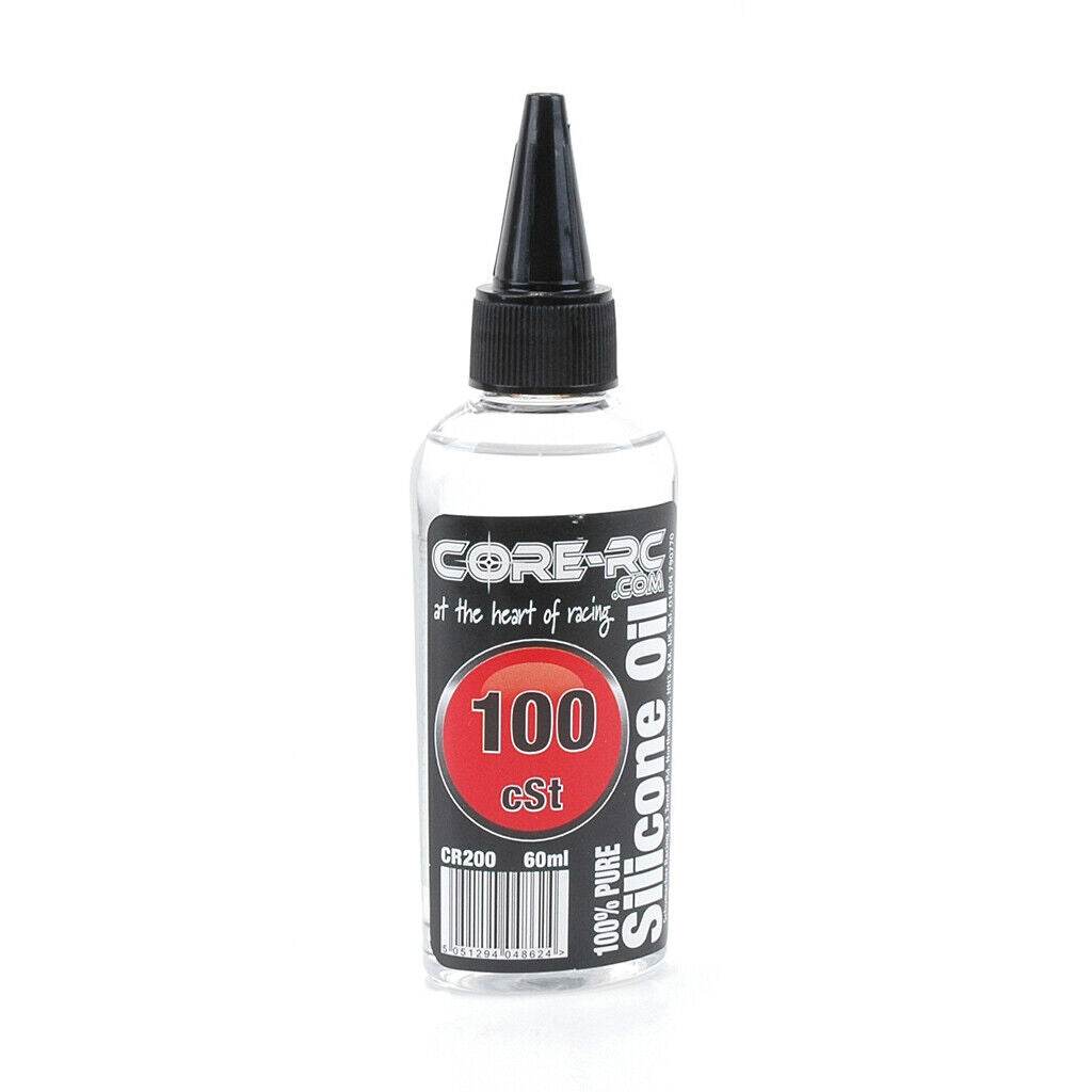 Bottle of Core RC Shock Silicone Oil for RC Car Dampers, available in multiple thicknesses 100cst