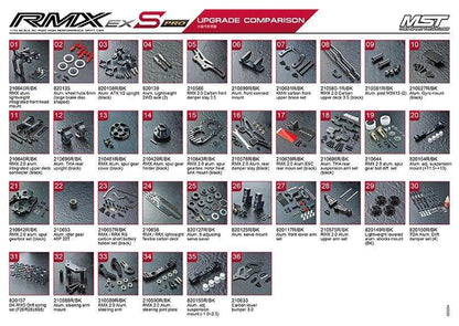 MST RMX EX PRO RC Drift Chassis 532213 - 1/10 RWD Assembly Kit