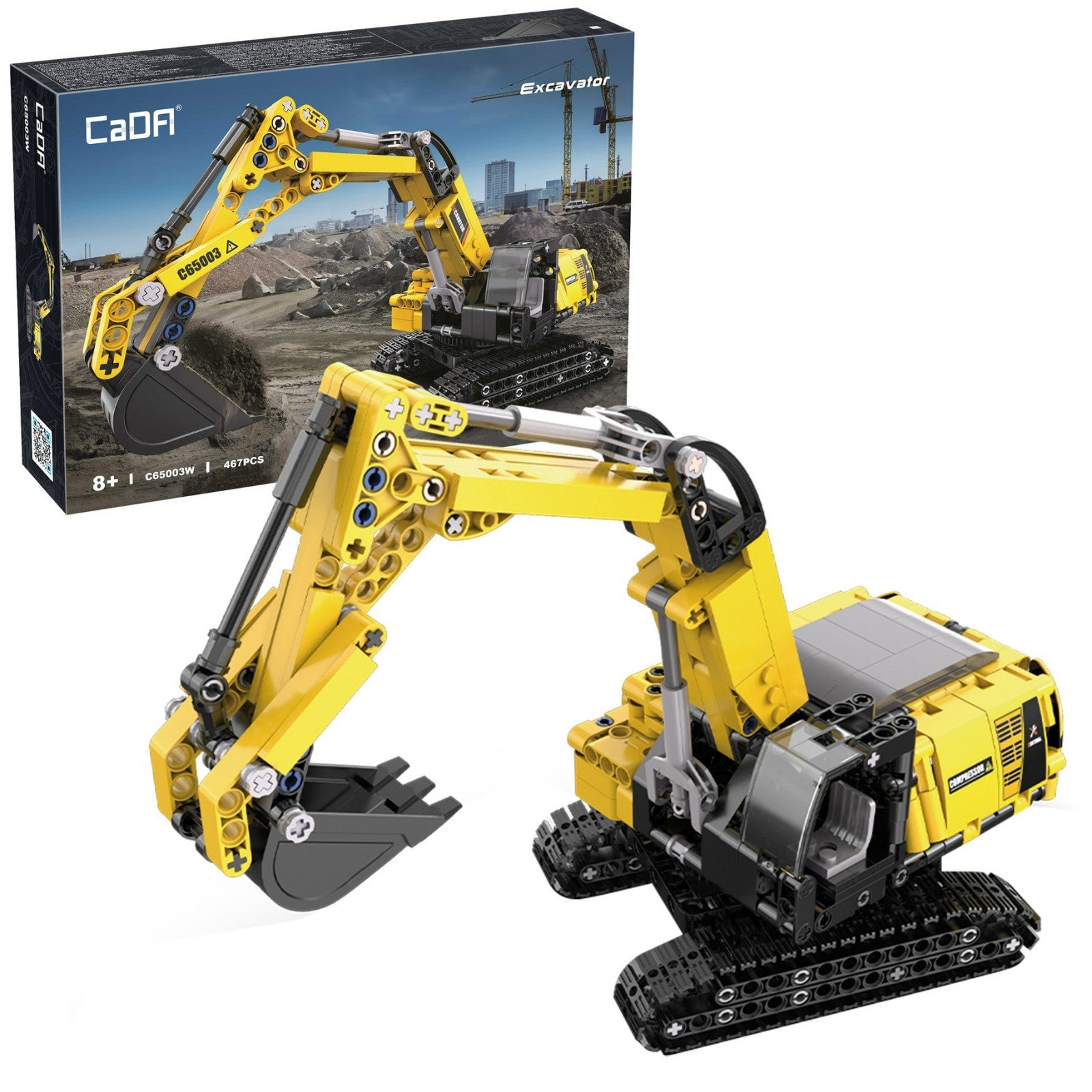 CaDA model building kit excavator 467 pieces - C65003