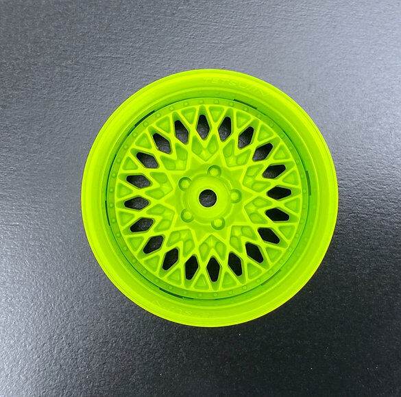 Tetsujin 1/10 Gran Seeker Style Wheel Set with adjustable offsets (5mm, 8mm, 11mm) for RC drift cars 