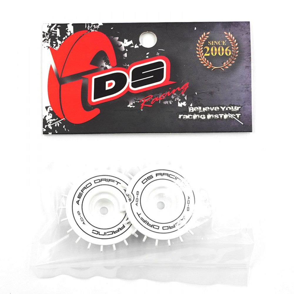 DS Racing Aero Drift Wheel Inserts White 1/10 RC Drift Elements Flat Slope Face