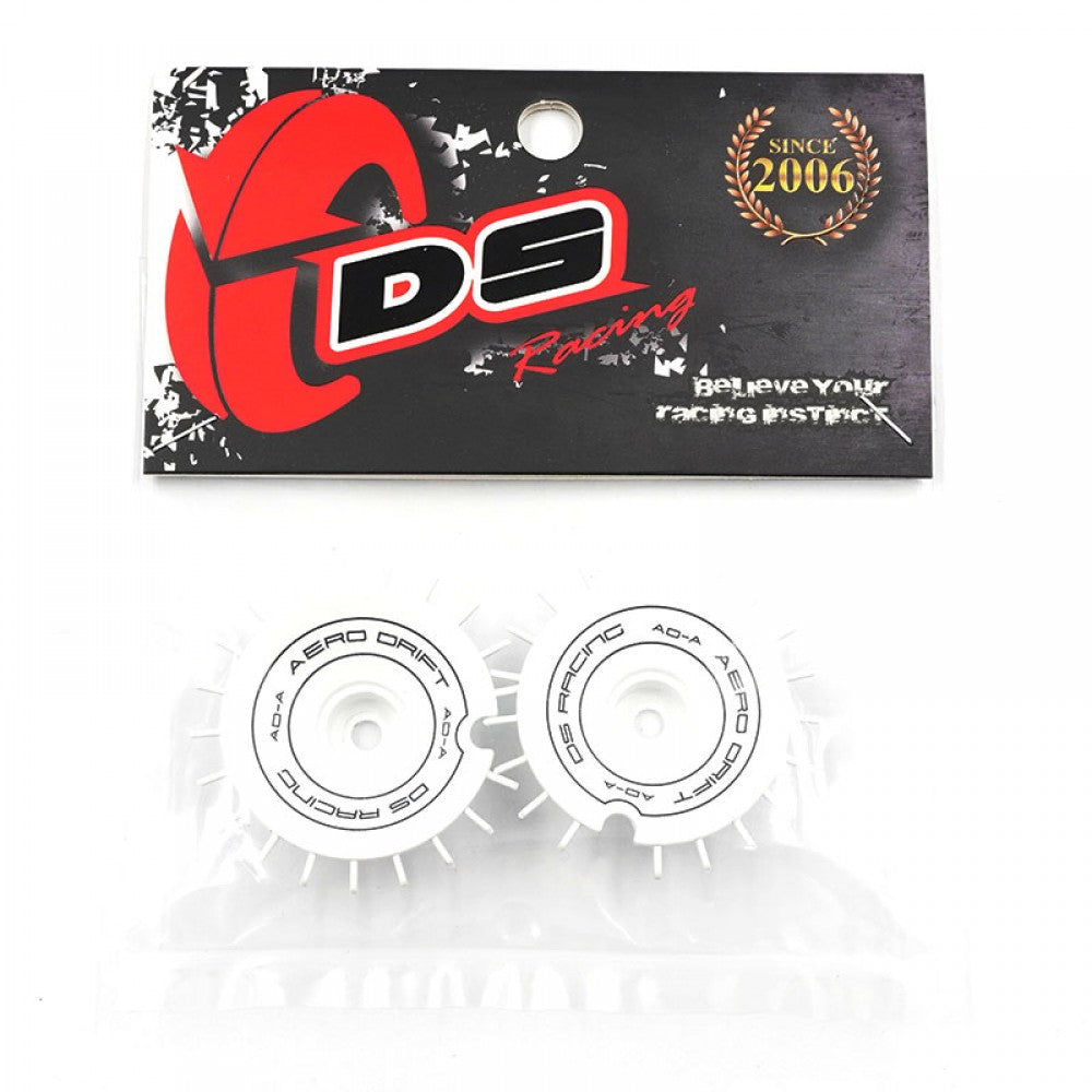 DS Racing Aero Drift Wheel Inserts White 1/10 RC Drift Elements Flat Slope Face