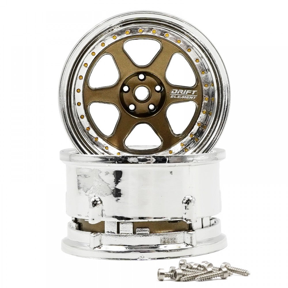 DS Racing RC Drift Wheels DE-222 - Changeable Offset (1/10, 2pcs)