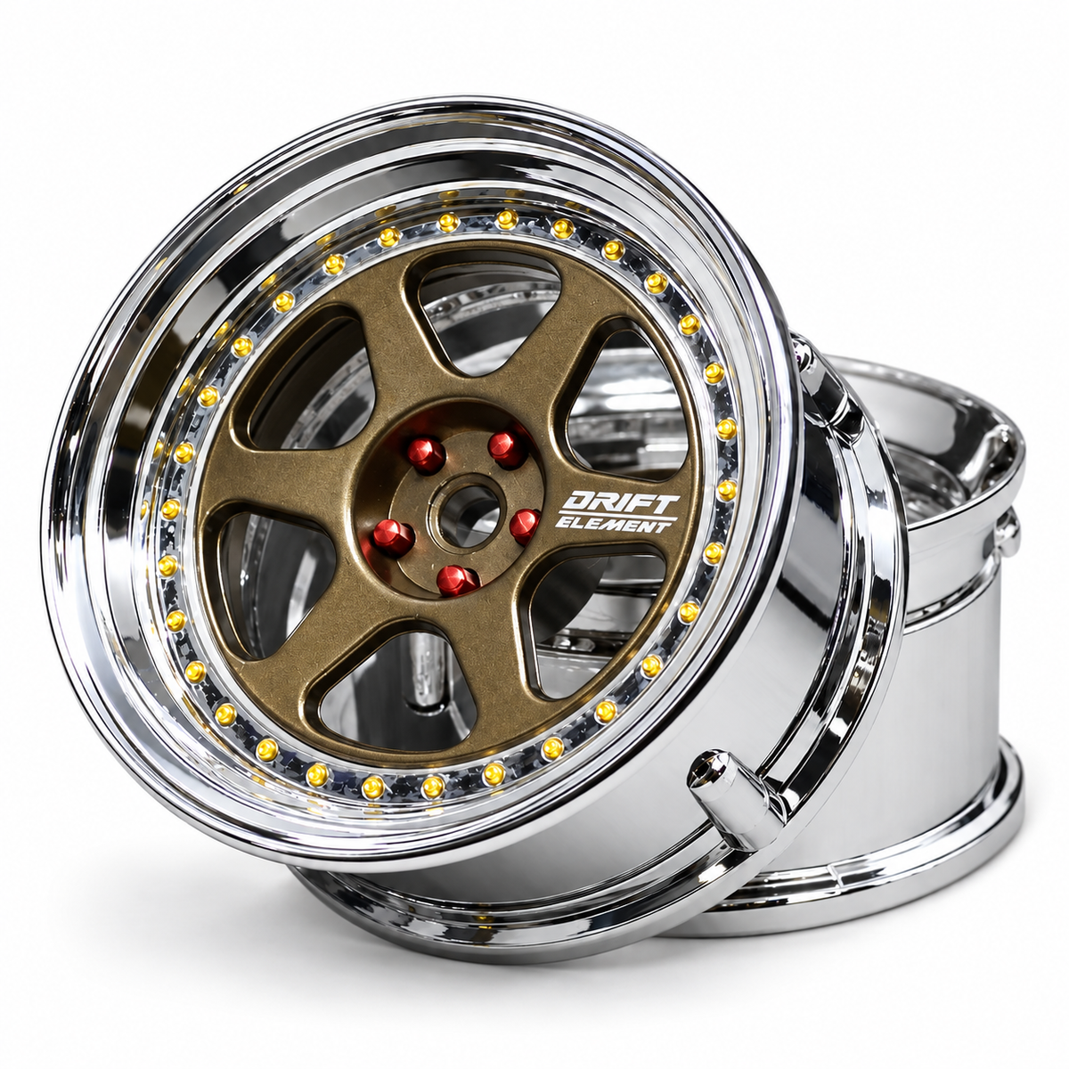 DS Racing RC Drift Wheels DE-222 - Changeable Offset (1/10, 2pcs)
