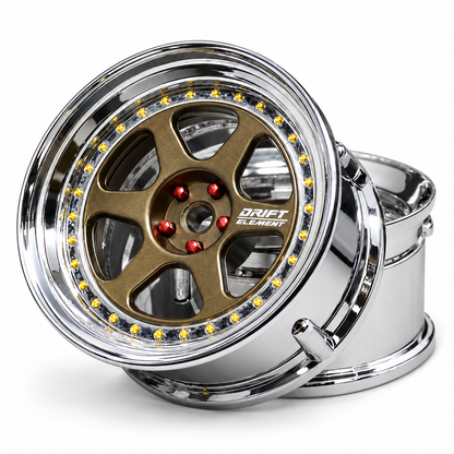 DS Racing RC Drift Wheels DE-222 - Changeable Offset (1/10, 2pcs)