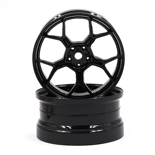 DS Racing DF-003 RC Drift Wheels - Black 6mm Offset (1/10, 2pcs)