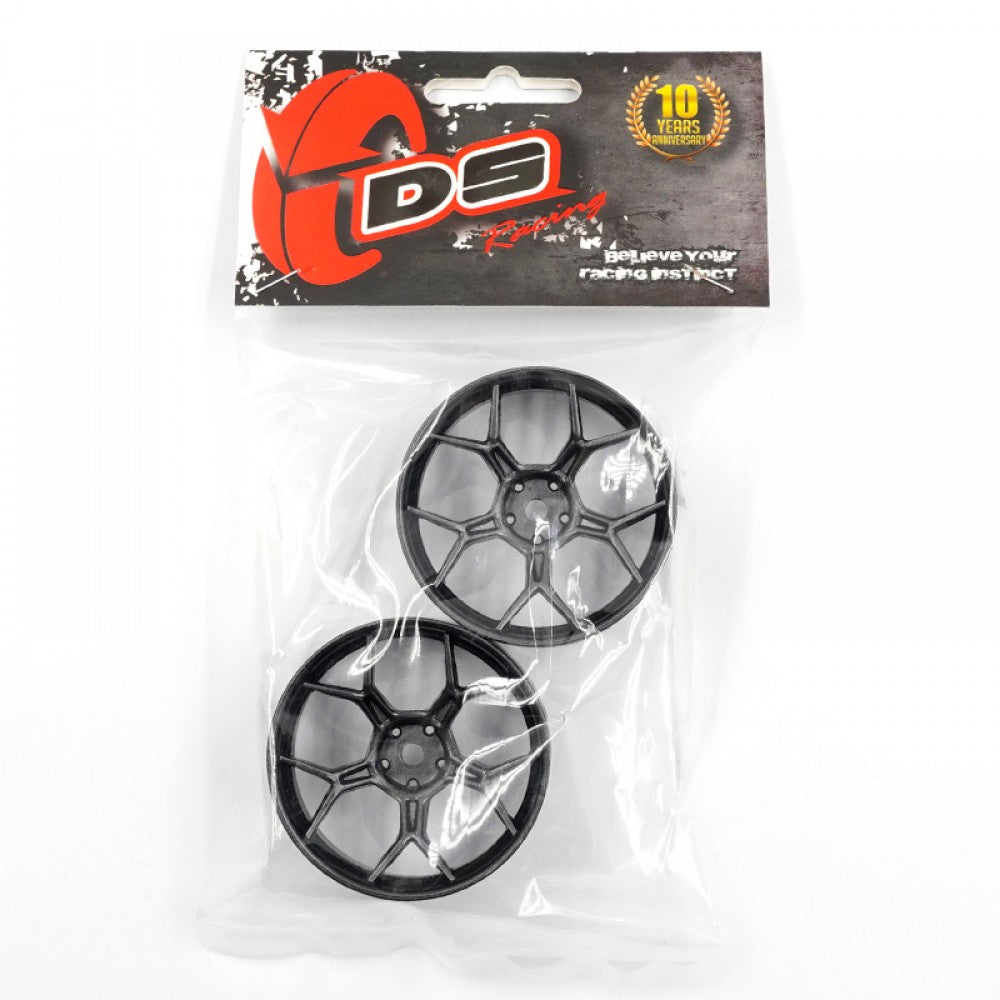 DS Racing Drift Feathery 5Y DF-007 RC wheel set, 1/10 scale, 6mm offset, 2pcs, high traction
