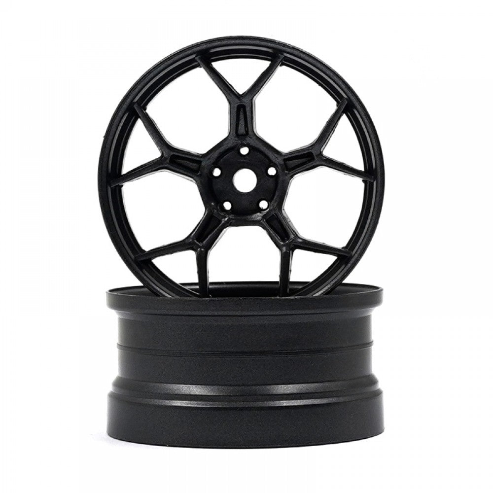 DS Racing Drift Feathery 5Y DF-007 RC wheel set, 1/10 scale, 6mm offset, 2pcs, high traction