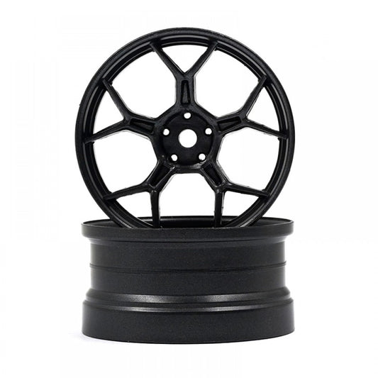 DS Racing Drift Feathery 5Y DF-007 RC wheel set, 1/10 scale, 6mm offset, 2pcs, high traction