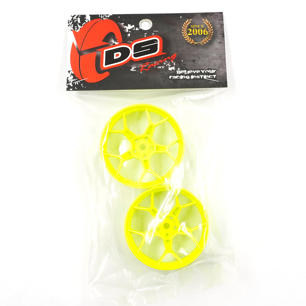 DS Racing Feathery RC Drift Wheels - 6mm Lime 1/10