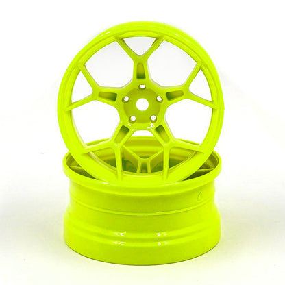 DS Racing Feathery RC Drift Wheels - 6mm Lime 1/10