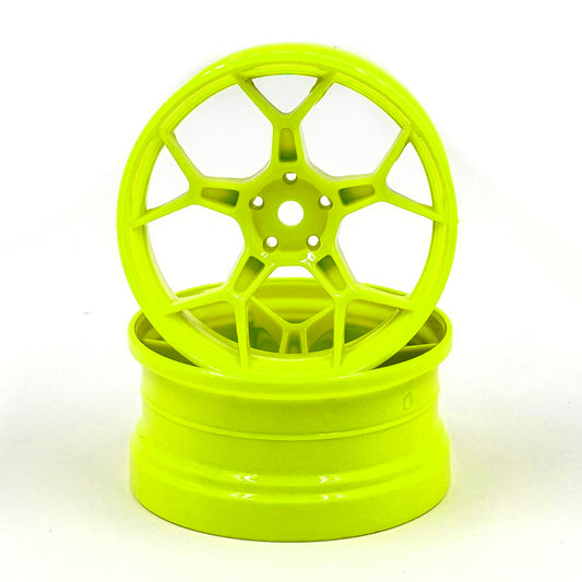 DS Racing Feathery RC Drift Wheels - 6mm Lime 1/10