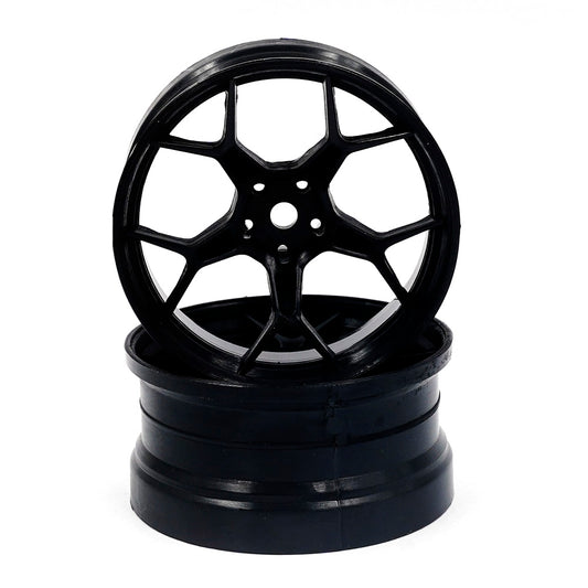 DS Racing Feathery RC Drift Wheels 8mm  - Lightweight, Black (2pcs)